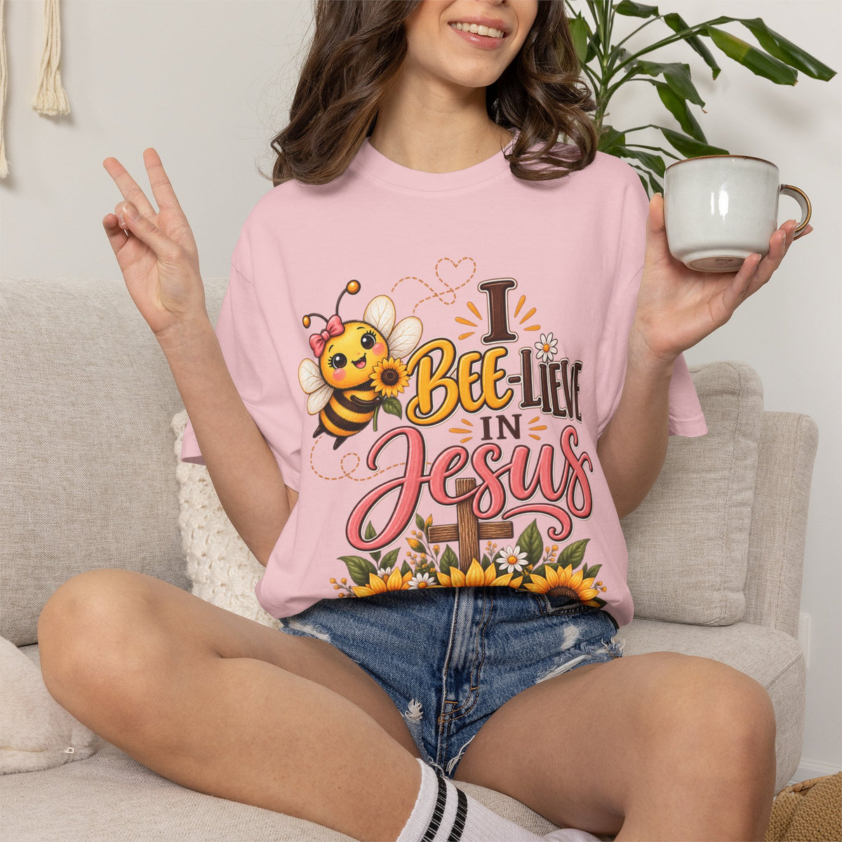 I Bee-lieve in Jesus  | Comfort Colors T-Shirt
