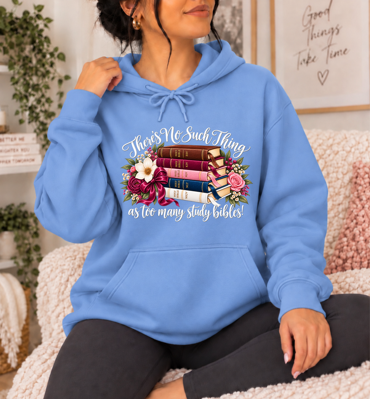 There’s No Such Thing as Too Many Study Bibles Christian Hoodie — Limited Color Edition