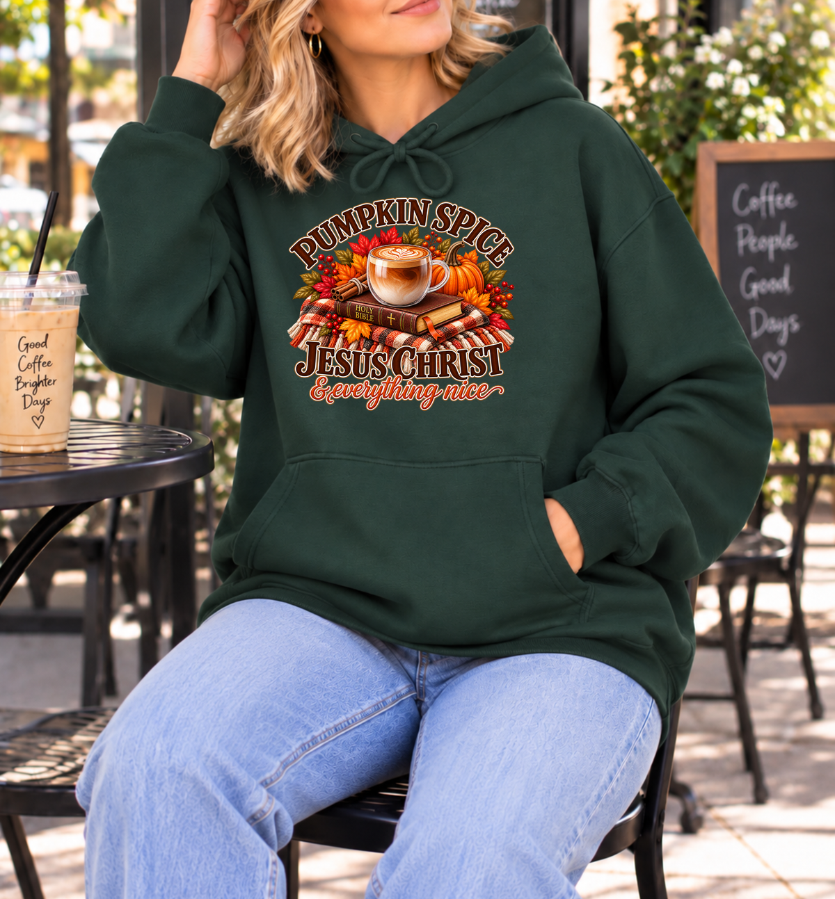 Pumpkin Spice, Jesus Christ & Everything Nice Christian Fall Hoodie