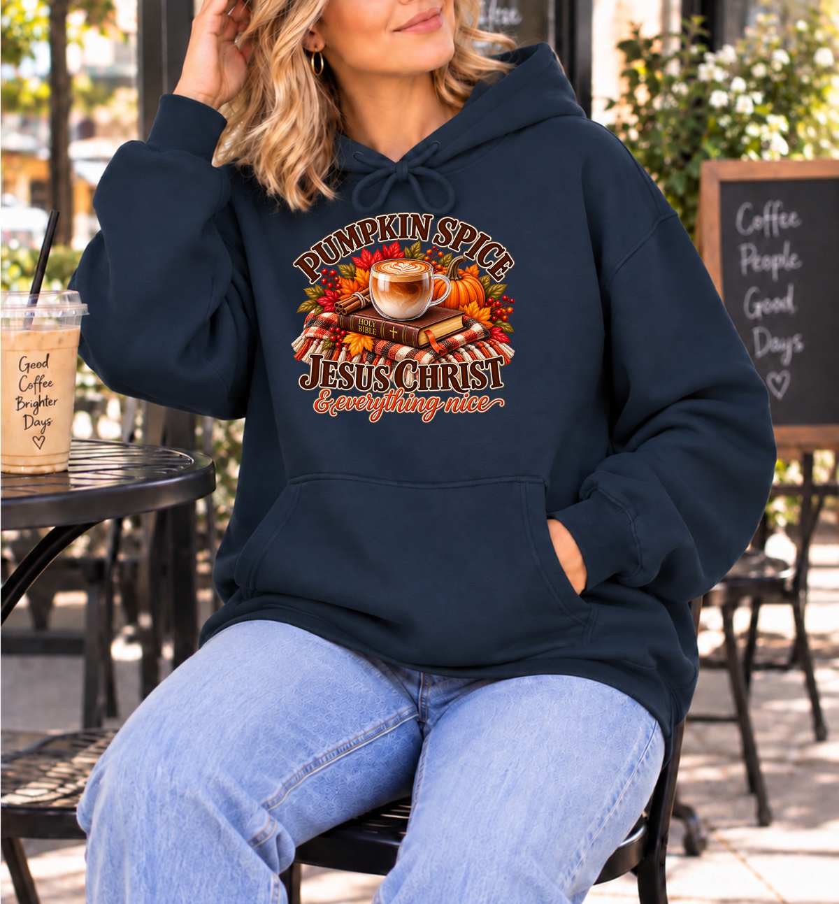 Pumpkin Spice, Jesus Christ & Everything Nice Christian Fall Hoodie