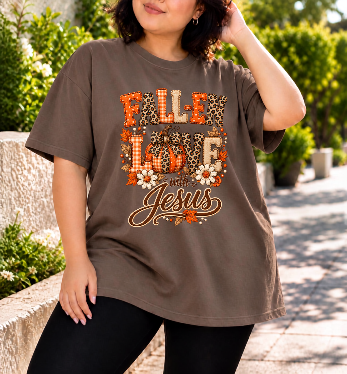 Fall-en Love with Jesus Comfort Colors® Christian Fall T-Shirt