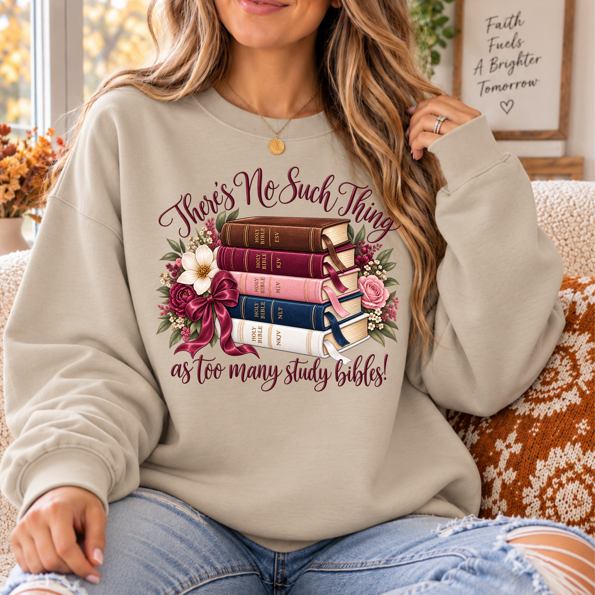 There’s No Such Thing as too many study bibles! Crewneck Sweatshirt
