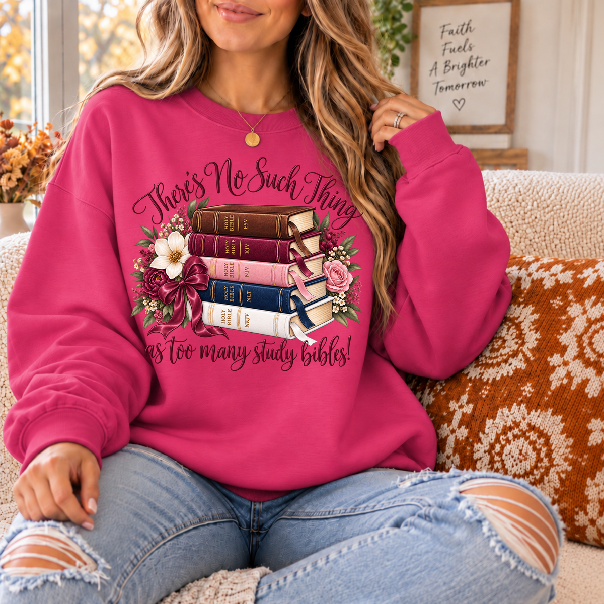 There’s No Such Thing as too many study bibles! Crewneck Sweatshirt