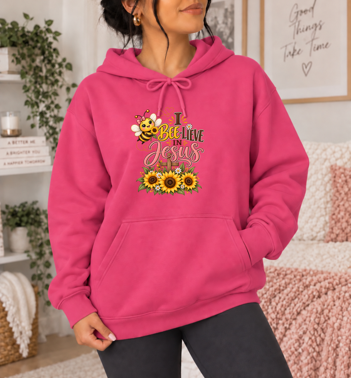 I Bee-lieve in Jesus Faith Hoodie