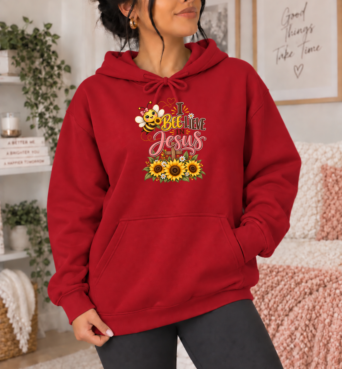 I Bee-lieve in Jesus Faith Hoodie