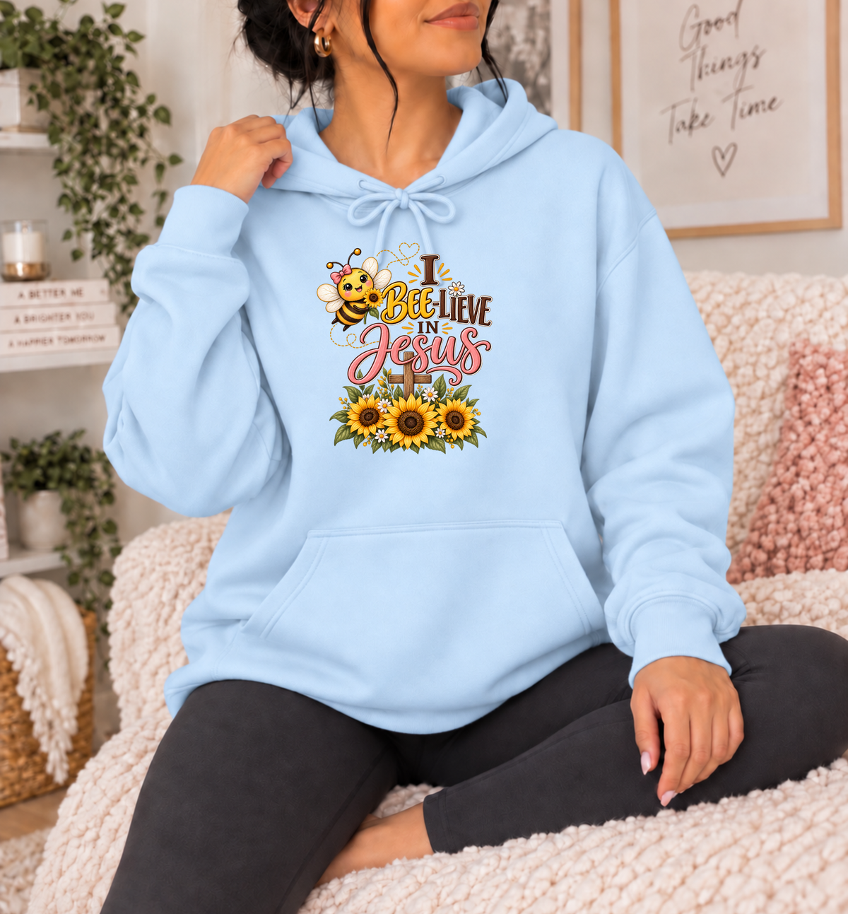 I Bee-lieve in Jesus Faith Hoodie