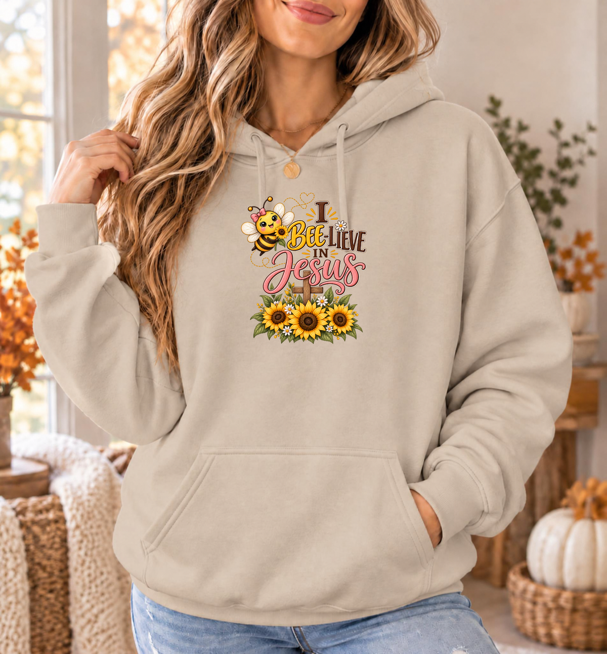I Bee-lieve in Jesus Faith Hoodie