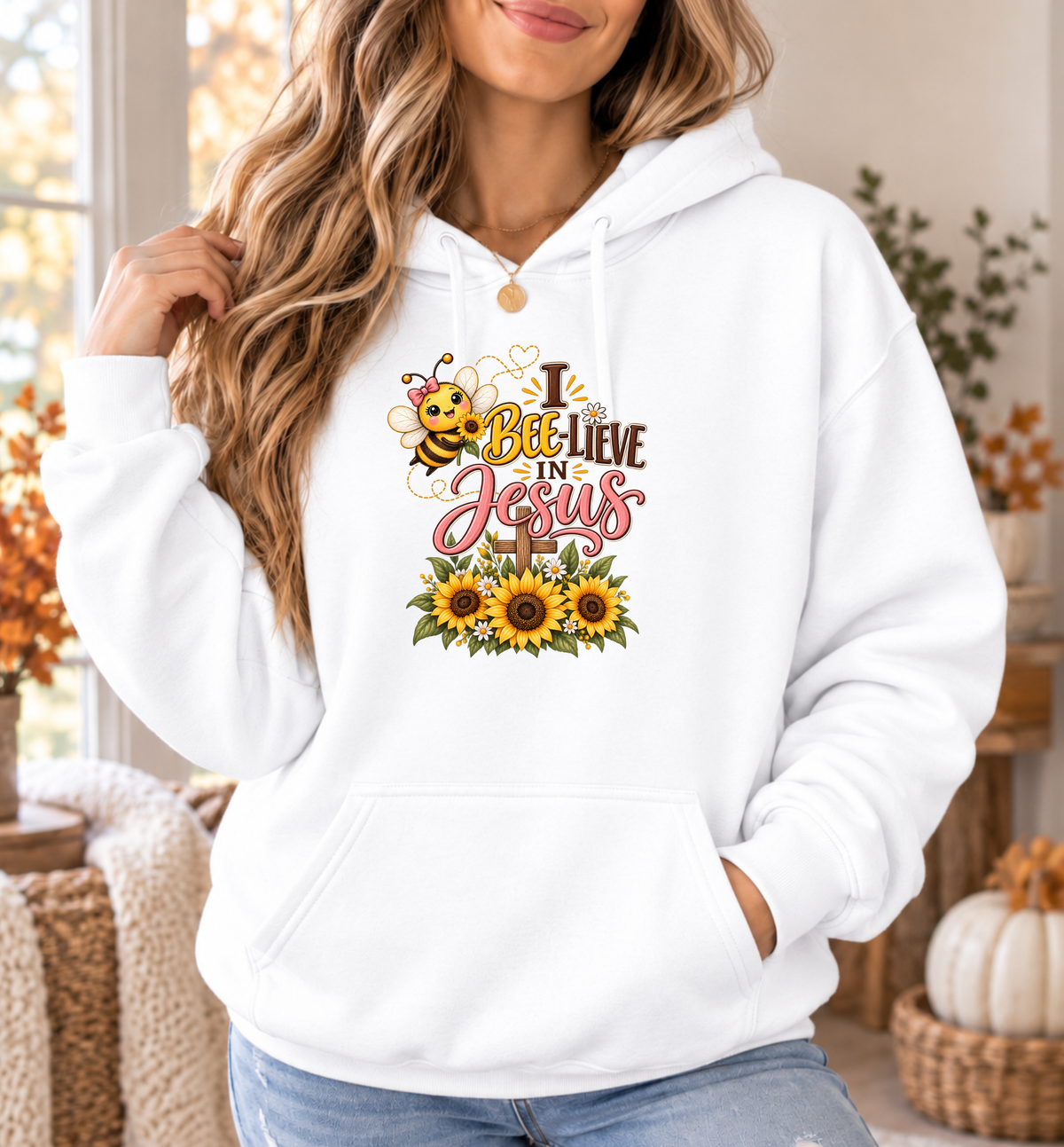 I Bee-lieve in Jesus Faith Hoodie
