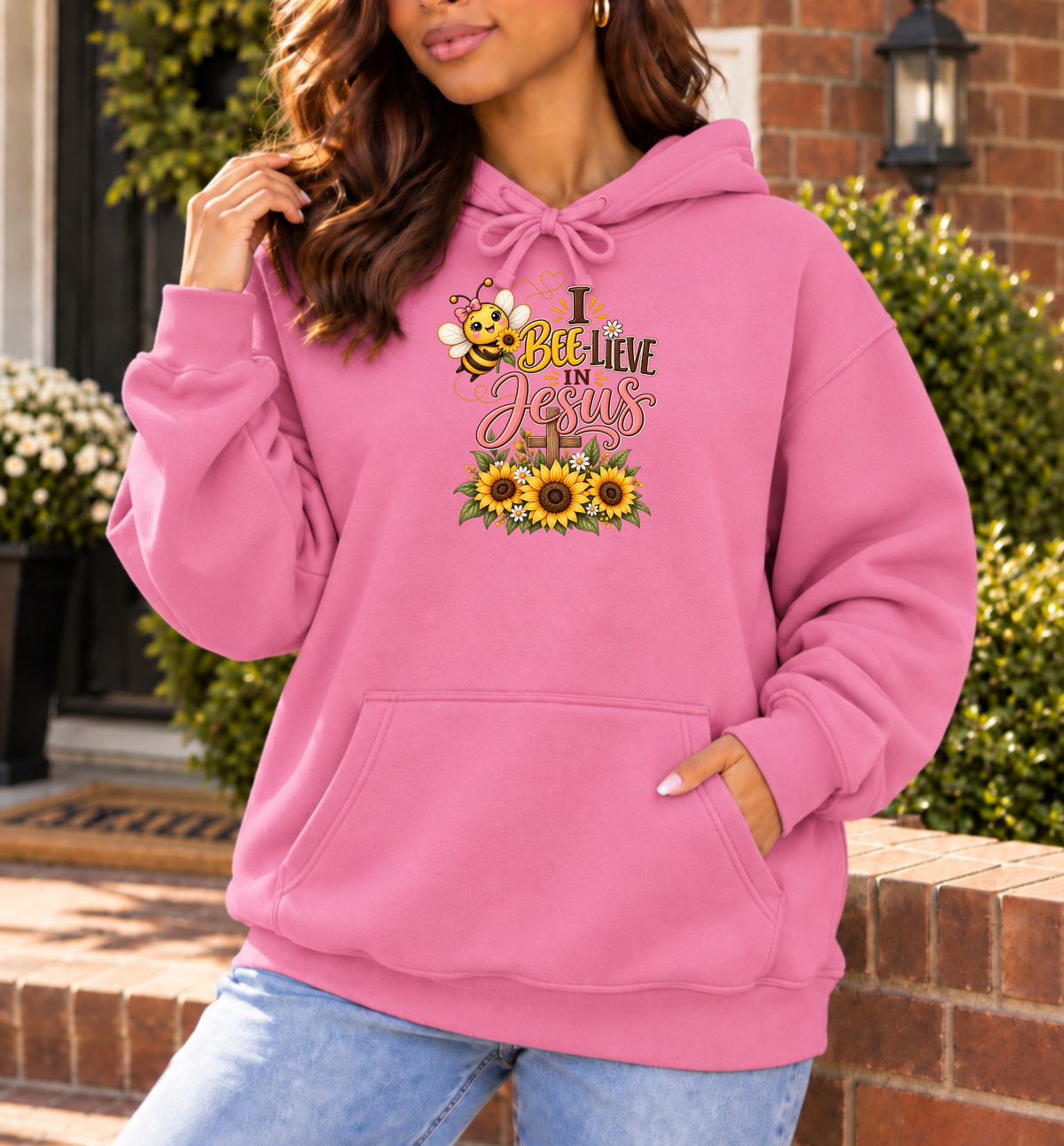 I Bee-lieve in Jesus Faith Hoodie