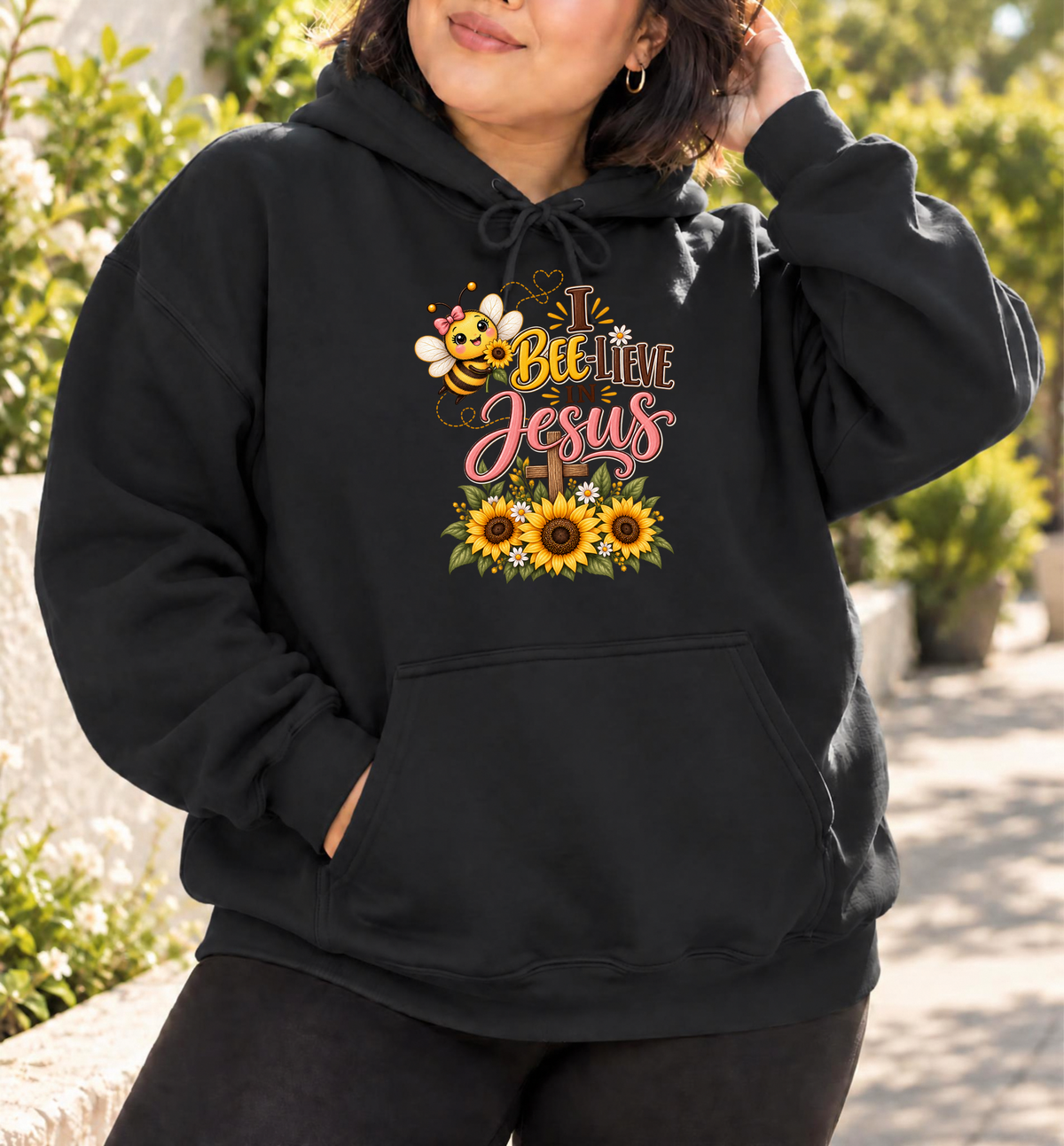 I Bee-lieve in Jesus Faith Hoodie