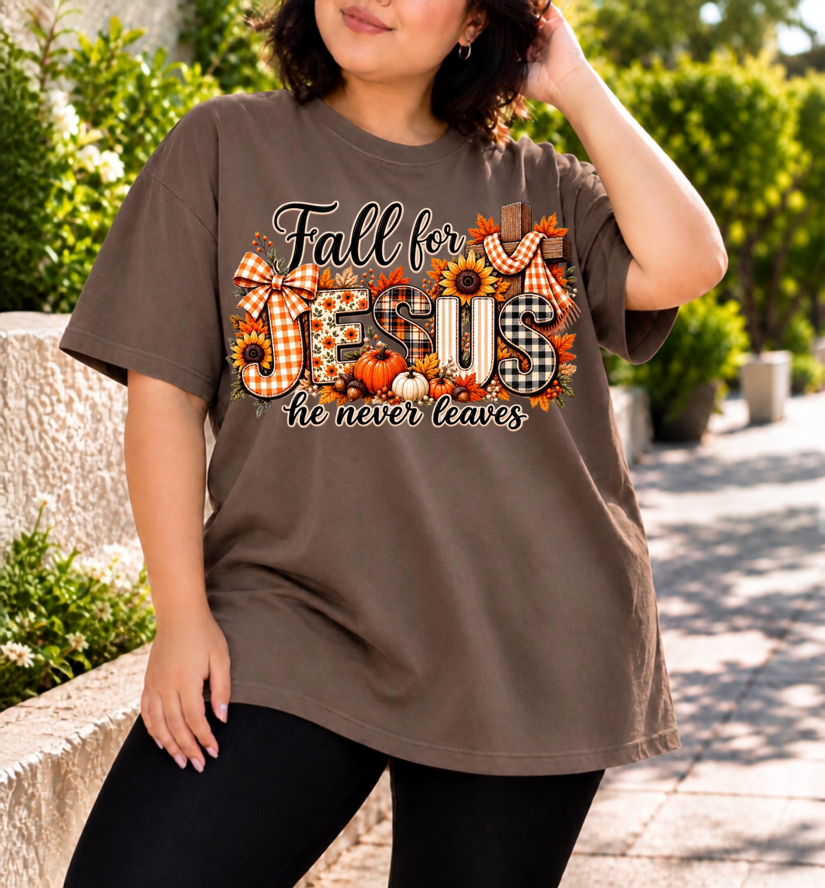 Fall for Jesus, He Never Leaves | Comfort Colors® T-Shirt