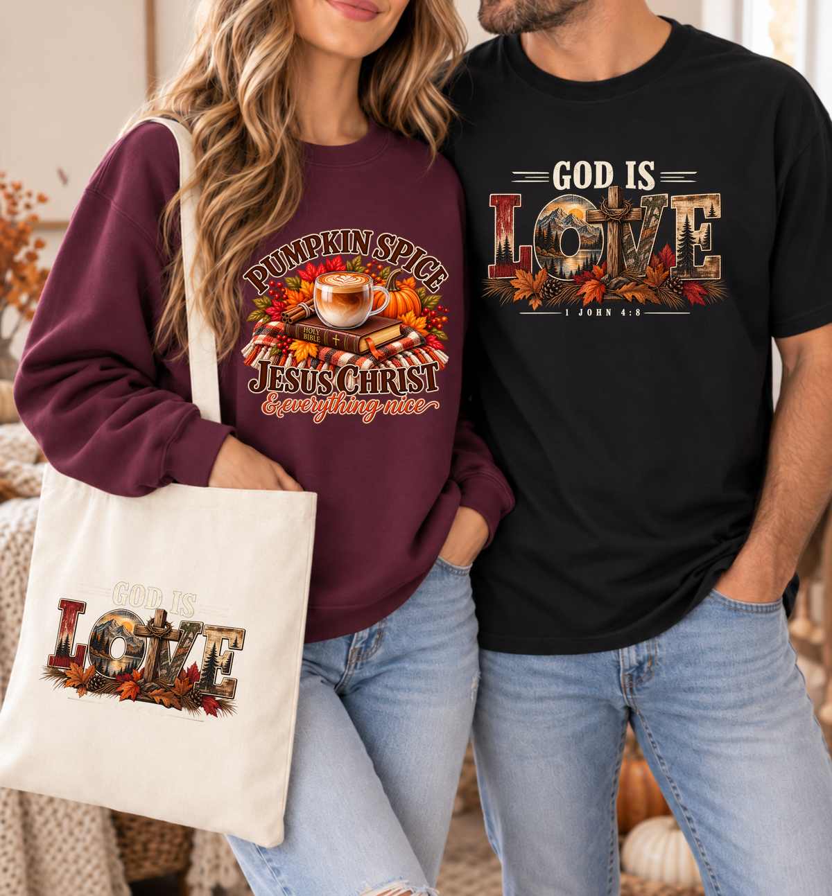 God Is Love tote bag | Christian Canvas Tote