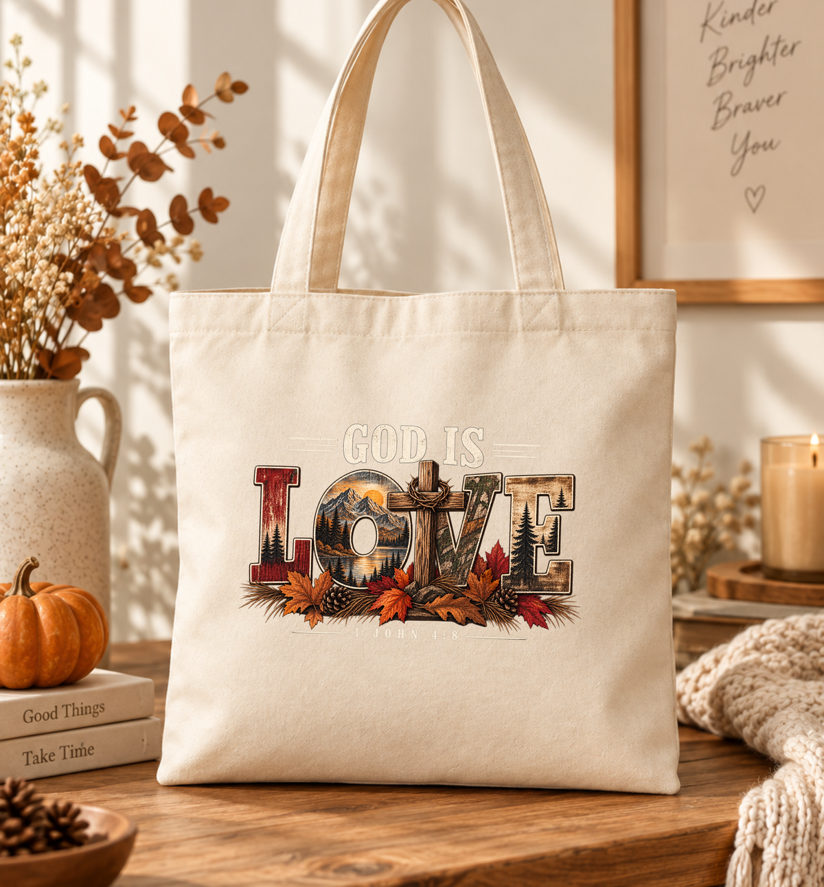 God Is Love tote bag | Christian Canvas Tote