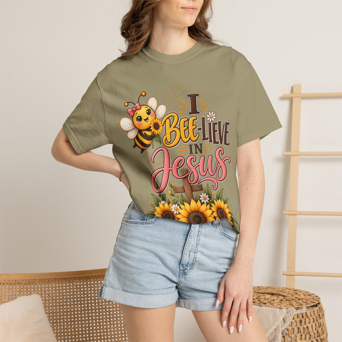 I Bee-lieve in Jesus  | Comfort Colors T-Shirt